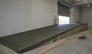 loading dock ramp in industrial building