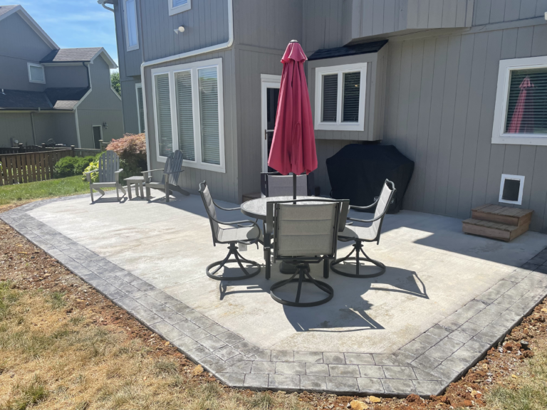Concrete Stamped Bordered Patio